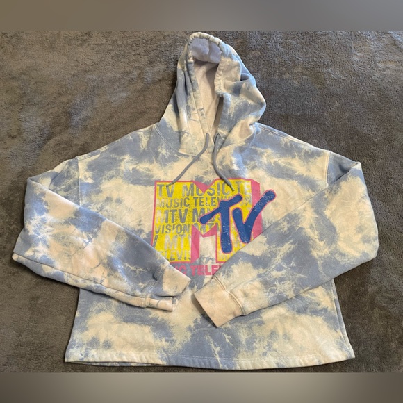 MTV Sweaters Mtv Music Television Crop Top Hoodie Sweater Poshmark